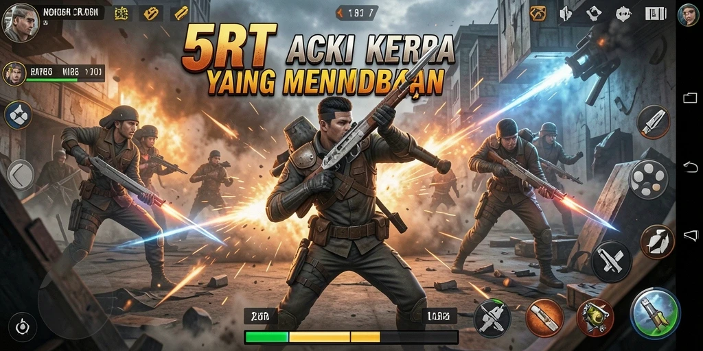 Tampilan mengesankan dari gameplay <strong>5RT</strong> dengan pertempuran seru.