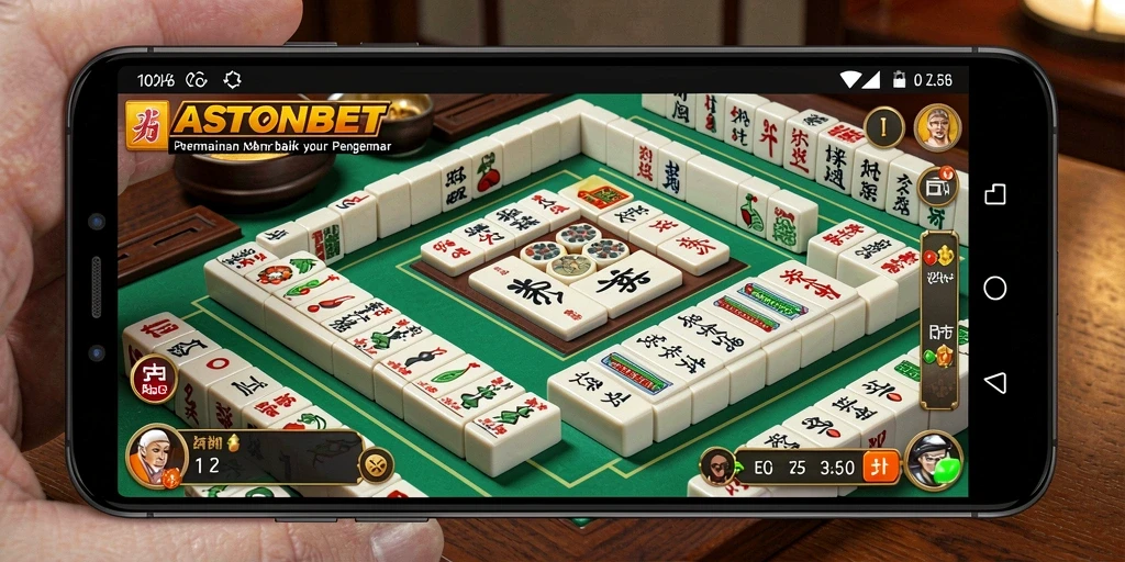 Tangkapan layar utama ASTONBET menampilkan momen seru dalam permainan Mahjong.