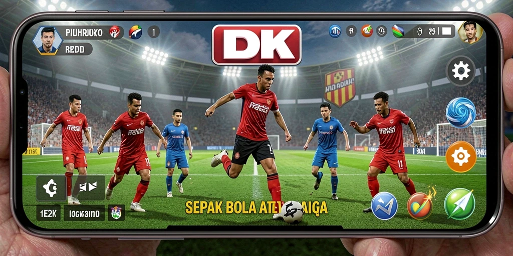 Tampilan menarik dalam DKK dengan aksi sepak bola seru.