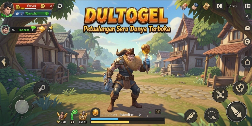 Gameplay DULTOGEL yang mengasyikkan dalam dunia terbuka.