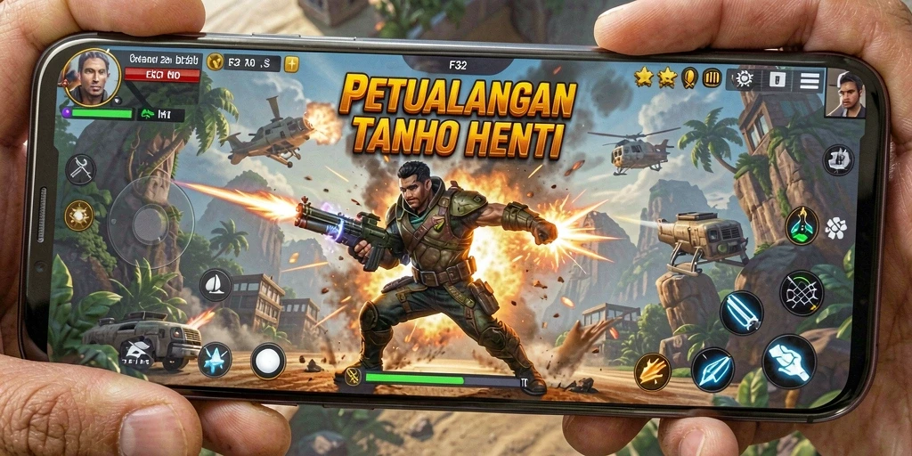 Screenshot gameplay F32 menunjukkan aksi seru dan dinamis.