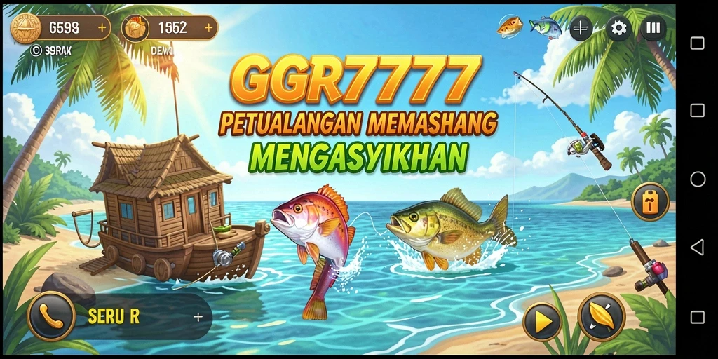 Gameplay memikat GGR7777 dengan aksi memancing seru.