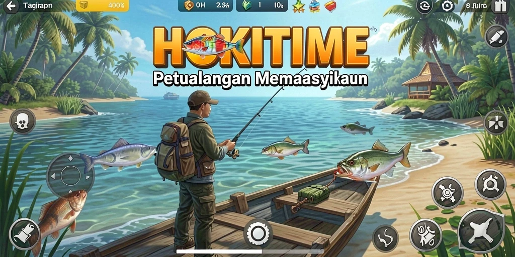 Tangkapan ikan besar dalam gameplay HOKITIME yang seru.