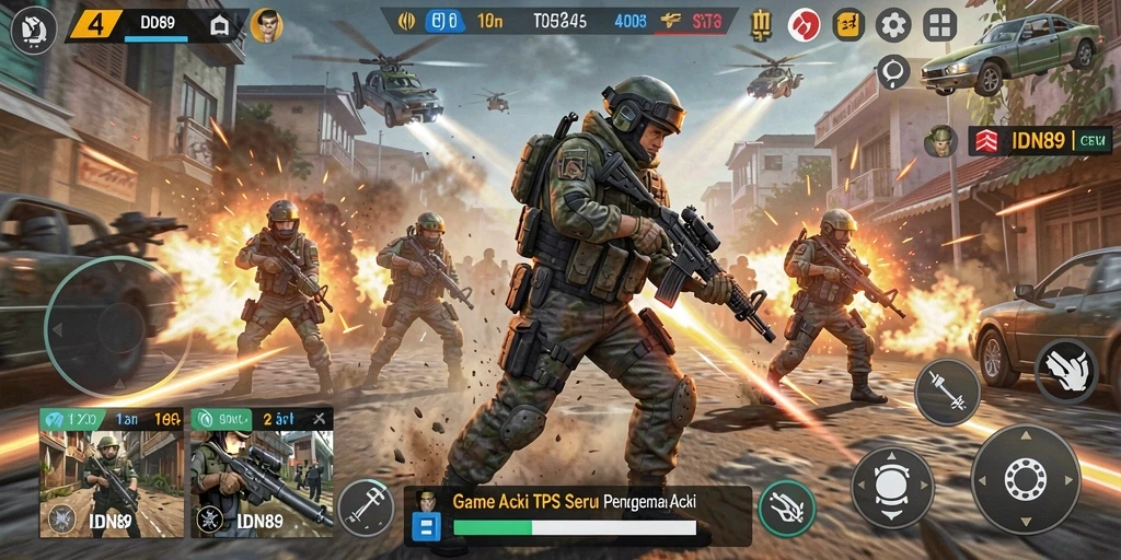 Gameplay mendebarkan dalam aksi TPS di IDN89.