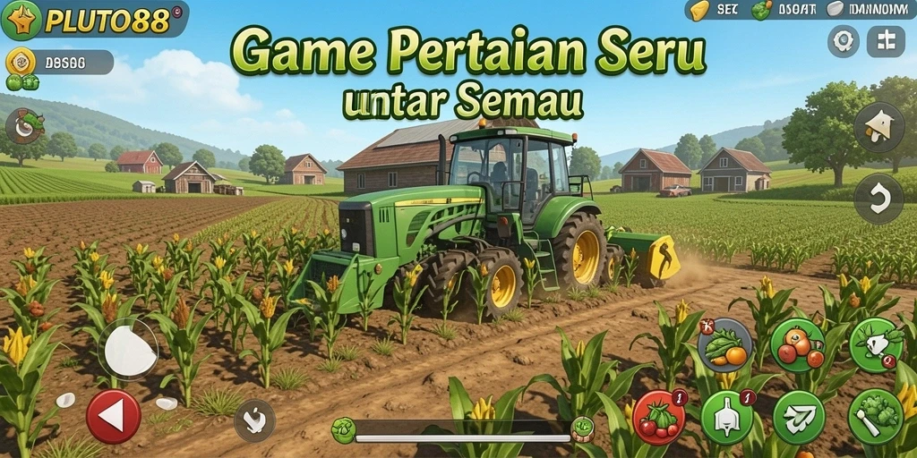 Tangkapan layar utama dari gameplay petanian yang menarik di PLUTO88.