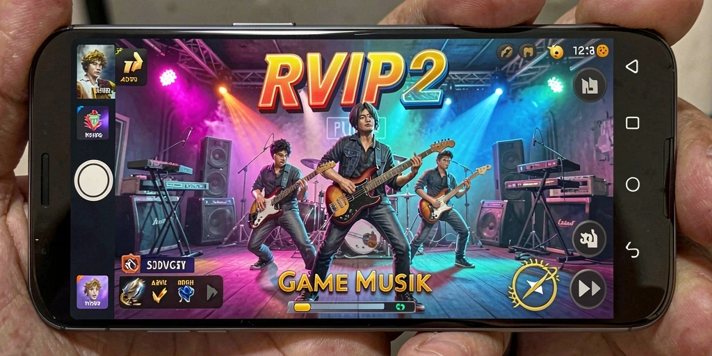 Gameplay RVIP2 menunjukkan pemain mengikuti irama musik dengan antusias.