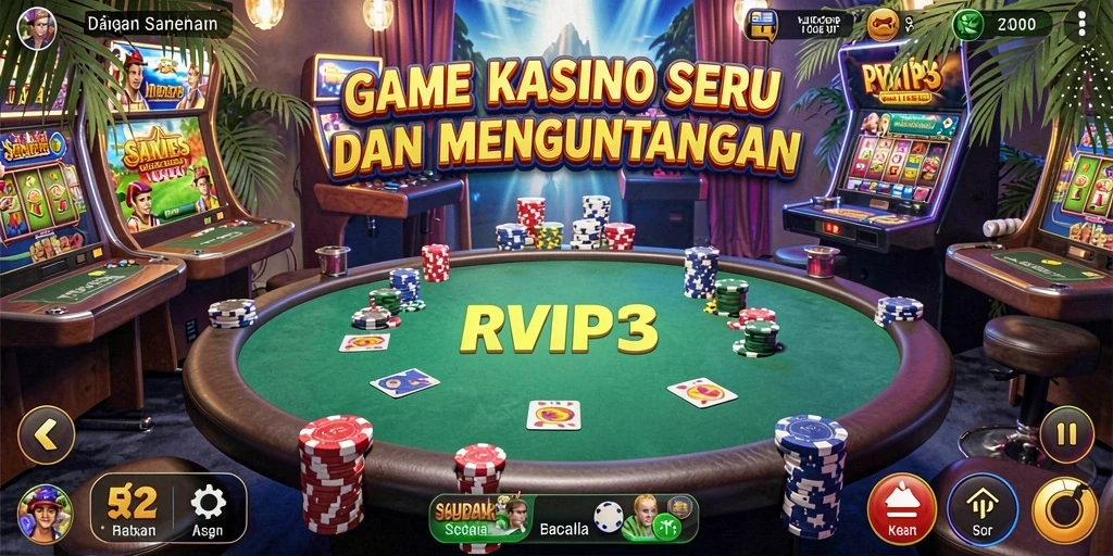 Tampilan menarik dari gameplay Kasino di RVIP3.