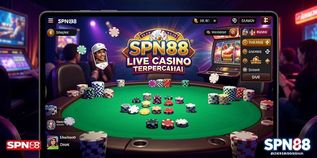 Tampilan menarik dari gameplay Live Casino SPN88