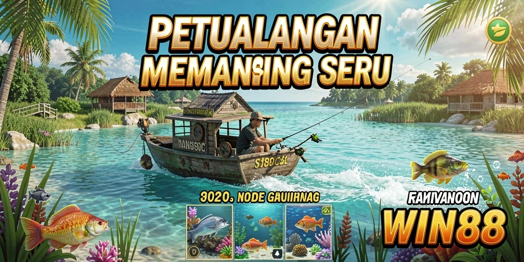 Screenshot gameplay WIN88 menampilkan petualangan memancing yang seru.