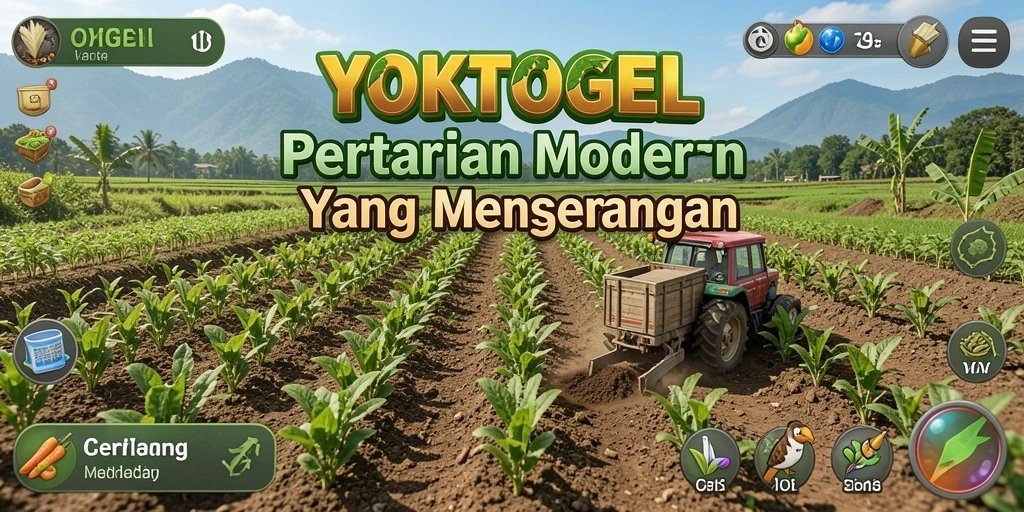 Tampilan gameplay YOKTOGEL dengan aktivitas pertanian yang seru dan interaktif.